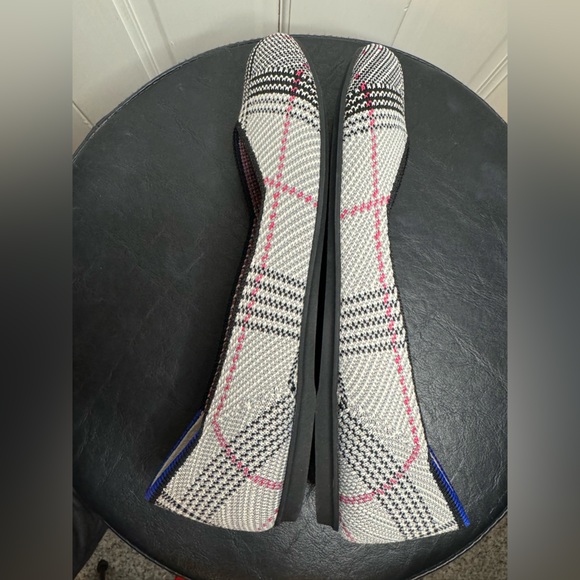 Rothy’s NWOT The Flat Retired Round Toe Flats in Grey Glen Plaid Size 7 - Picture 7 of 9